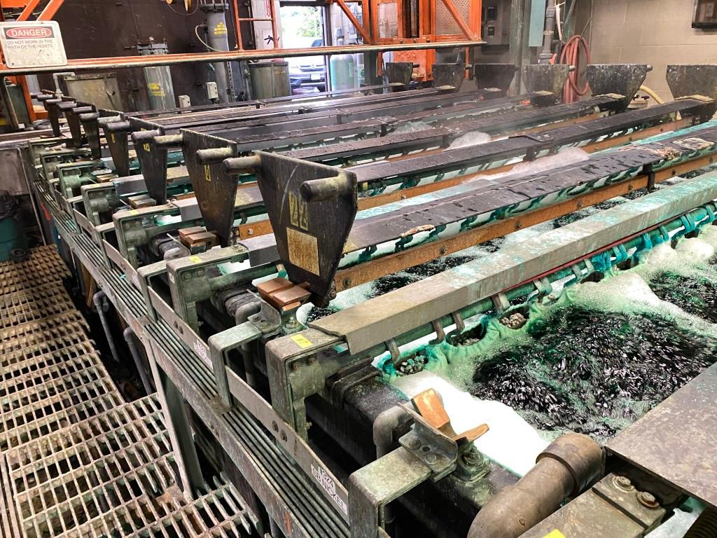 Harshaw 62 Station Automated Rack Plating Line PL2215