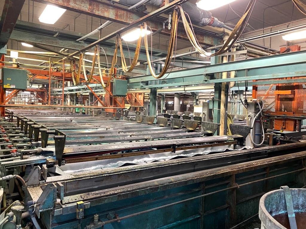 Harshaw 62 Station Automated Rack Plating Line PL2215